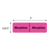Nevs IV Drug Line Label - Morphine/Morphine 7/8" x 3" Flr Pink w/Black N-6803